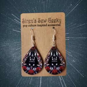 Darth Vader Floral Earrings Star Wars Roses